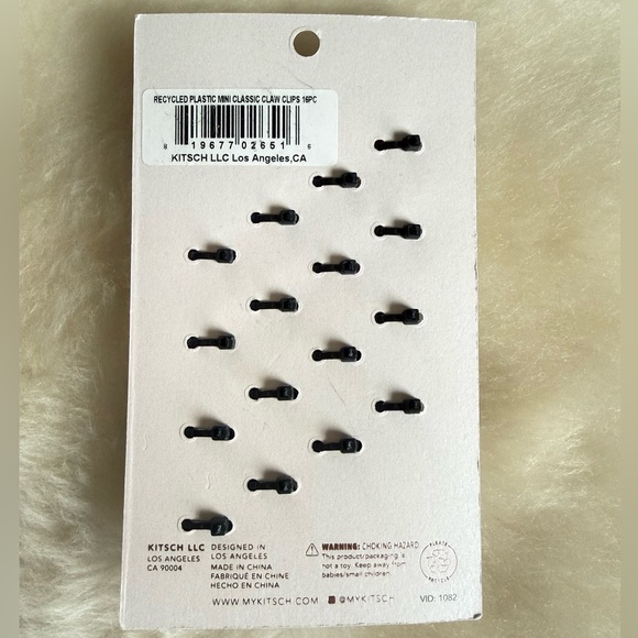 Kitsch Mini Claw Clip Set 16pc- Black and Brown - Picture 2 of 2